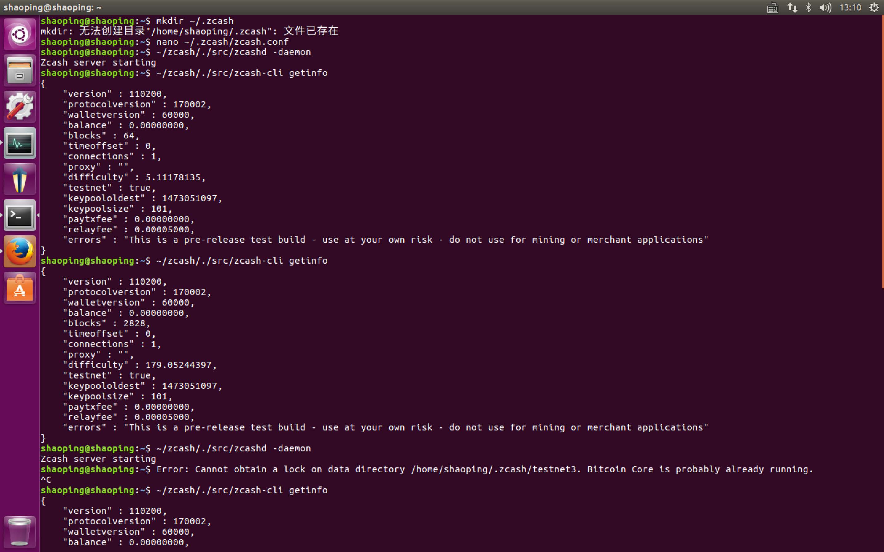 点击查看大图 Linux下安装Zcash开始挖矿教程